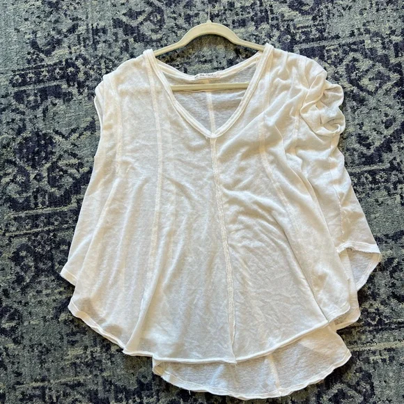 We The Free Cream Cut Out Relaxed Tee - Picture 3 of 5